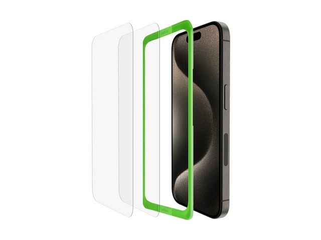 [아이폰15프로 액정필름] 인터넷 특가 벨킨 템퍼드 글라스 강화유리 보호필름 2p 세트